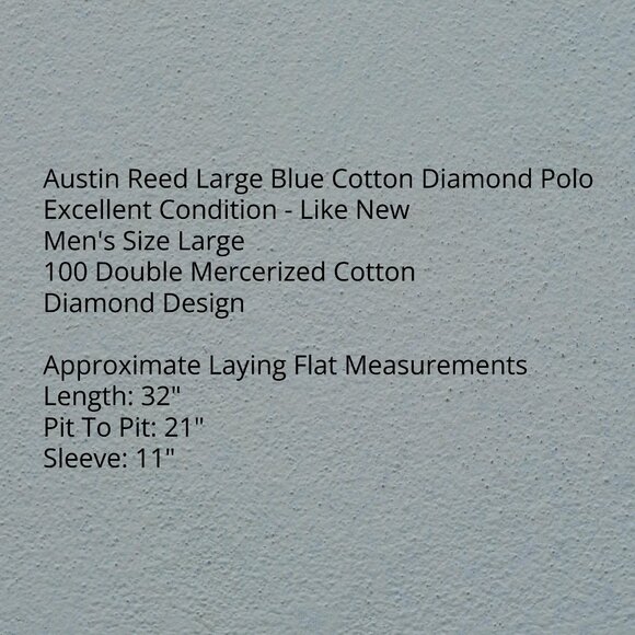Austin Reed Blue Diamond Polo - Picture 5 of 6